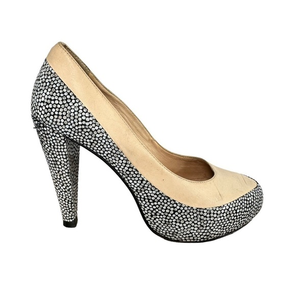 Rebecca Minkoff Retro Rockabilly Pumps Platform Polka Dot/Cream Women's Size 6 - Picture 1 of 7